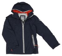 Tmavomodrá šusťáková jarní funkční bunda s kapucí zn.Tribord