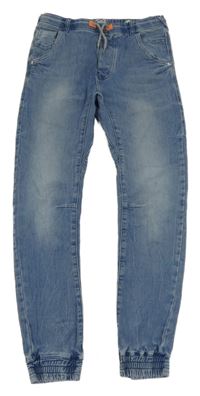 Modré teplákové cuff rifle 