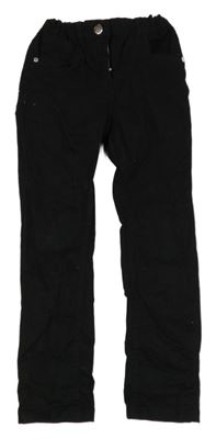 Čierne plátenné nohavice