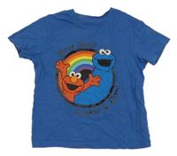 Modré tričko s obrázkem - Sesame street