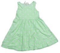 Svetlozelené bodkované bavlnené šaty H&M
