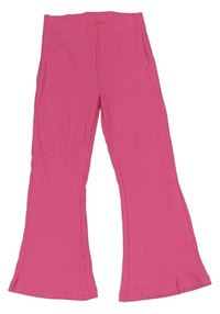 Ružové rebrované flare nohavice George