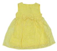 Žlté sieťované šaty s mašlou F&F