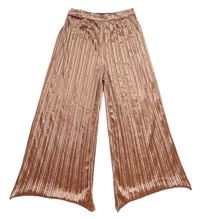 Staroružové skladané zamatové culottes nohavice Monsoon