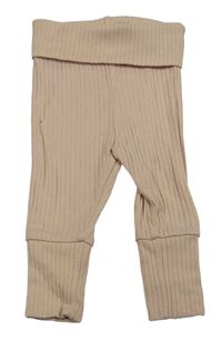 Starorůžové žebrované legíny H&M