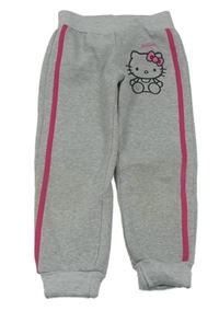 Šedé melírované tepláky s Kitty Sanrio