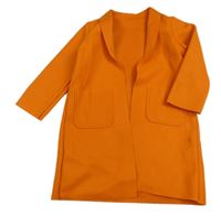 Oranžový flaušový cardigan Shein