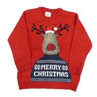 Červený sveter so sobom George