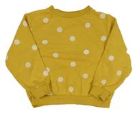 Žltá oversize mikina s bodkami H&M