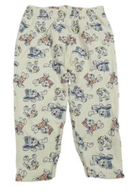Smetanové žebrované pyžamové kalhoty s pejsky - Tlapková patrola Primark