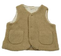 Béžová huňatá podšitá bunda