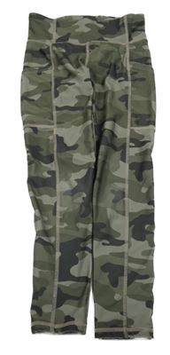 Kaki-sivé army športové legíny GAP