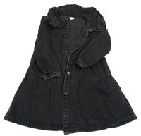 Čierne rifľové košeľové šaty TU