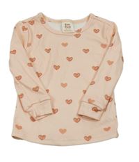 Broskvové triko se srdíčky Cozy Pixies