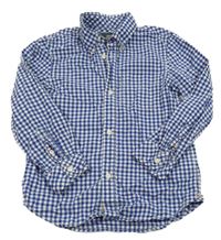 Tmavomodro-biela kockovaná košeľa H&M