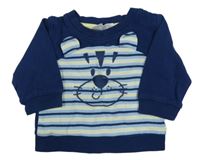 Tmavomodrá mikina s tigrom Ergee