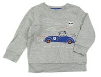Sivá melírovaná mikina s autom George