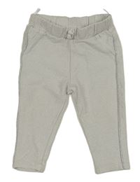 Bielo-strieborné pruhované tepláky C&A