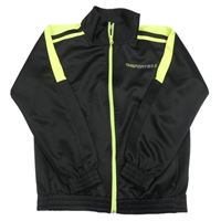 Čierno-limetková športová prepínaci mikina Grinario