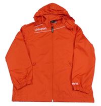 Červená šusťáková sportovní bunda s kapucí UhlSport 