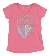 Neonově růžové tričko s nápisem Primark