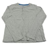 Sivé melírované tričko s gombíky Pepperts