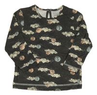 Hnedé tričko s planetami Primark