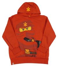 Červená mikina Ninjago s kapucí 