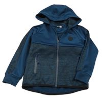 Petrolejovo-čierna prepínaci thermo mikina s kapucňou Pep&Co.