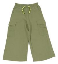 Khaki cargo culottes tepláky Zara