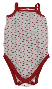 Bílo-červené srdíčkované body C&A