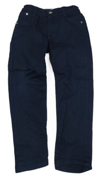 Tmavomodré plátěné kalhoty Paul Mark