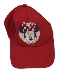 Červená plátěná kšiltovka s Minnií Disney