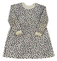 Smetanovo-farebné vzorované teplákové šaty George