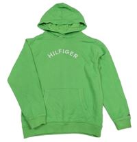 Zelená mikina s logom a kapucňou Tommy Hilfiger