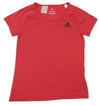 Tmavorůžové funkční sportovní tričko s logem Adidas