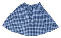 Světlemodro-modrá kockovaná sukňa H&M