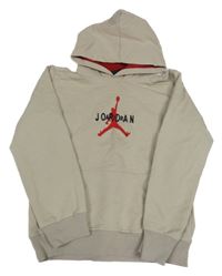 Béžová mikina s logem a kapucí Nike Air Jordan