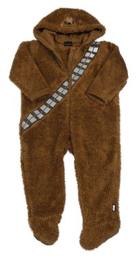 Hnědá chlupatá kombinéza s kapucí - Star Wars