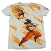 Smetanovo-oranžové športové tričko s Dragonball Z PRIMARK