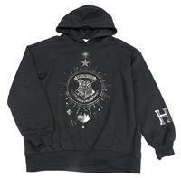 Černá mikina s erbem - Harry Potter a kapucí H&M