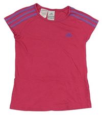 Tmavorůžovo-fialové tričko Adidas