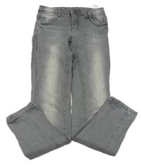 Šedé skinny teplákové rifle ZEEMAN 