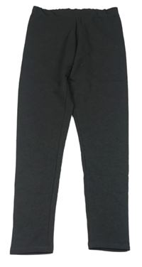 Tmavosivé melírované teplákové zateplené legíny POCOPIANO