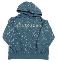 Šalvějová mikina s nápisom a hviezdičkami a kapucňou PRIMARK