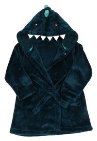 Smaragdový plyšový župan s kapucí - dinosaurus Matalan