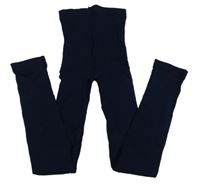 Tmavomodré silonky so bez šlapiček