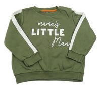 Kaki-biela mikina s nápismi F&F