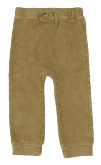 Piesková é rebrované plyšové turecké nohavice Nutmeg