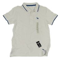 Nové - bílo-petrolejové polo tričko s jelenem St. Bernard